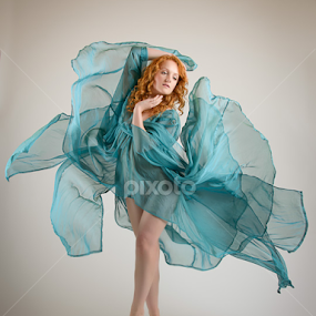 Blue Flames by John McNairn - People Portraits of Women