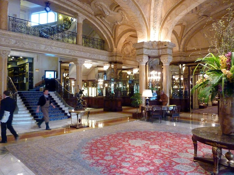 In the Monaco Room of Hotel De Paris in Monte Carlo.