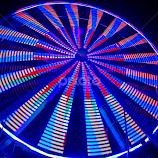 Ferris Wheel Blue  by Tina Hailey -  