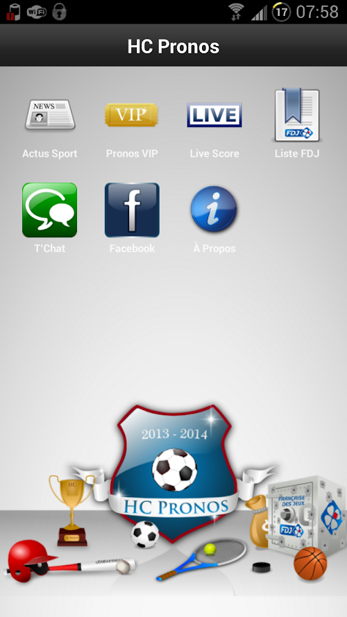 Android application HC Pronos screenshort