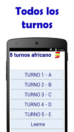 5 TURNOS AFRICANO