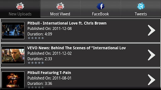 VEVO HD Pro Android app Screenshot 4