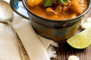Red chile seafood chowder