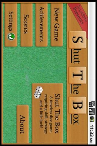 Shut The Box Screen 2
