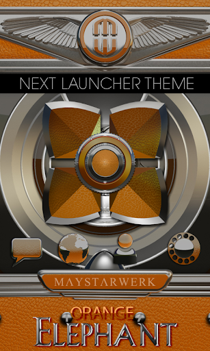 Next Launcher Theme Orange Ele