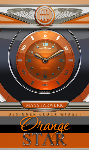 Clock Widget Orange Star