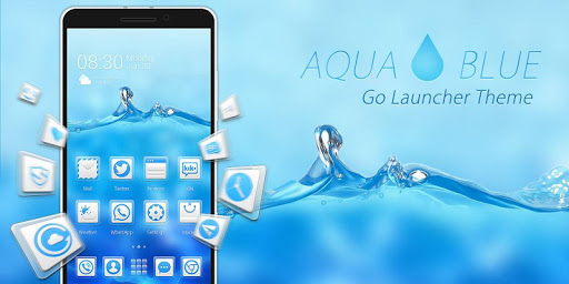 【免費個人化App】Aqua Blue GO Launcher Theme-APP點子