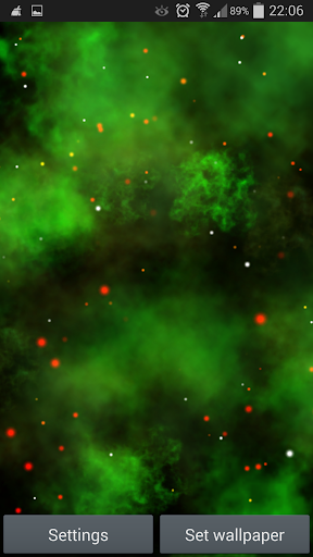 Green Nebula Live Wallpaper