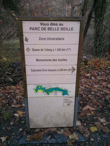 Panneau Parc De Belle Beille