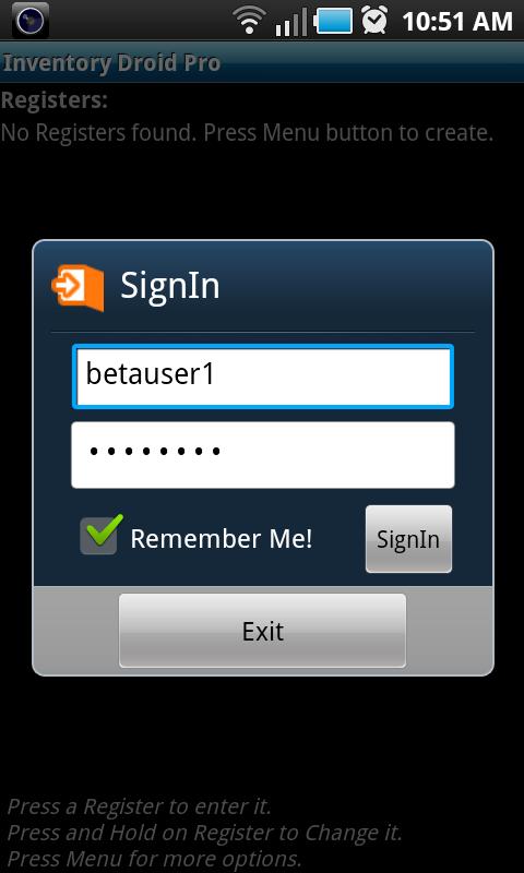 Inventory Web Pro Screen 1
