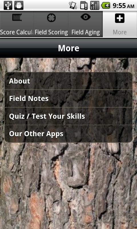 Deer Score &amp; Field Aging Guide Screen 2