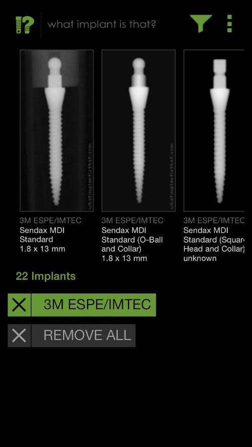 Android application What Implant Is That? screenshort