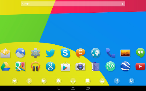 KitKat 4.4 Launcher Theme - screenshot