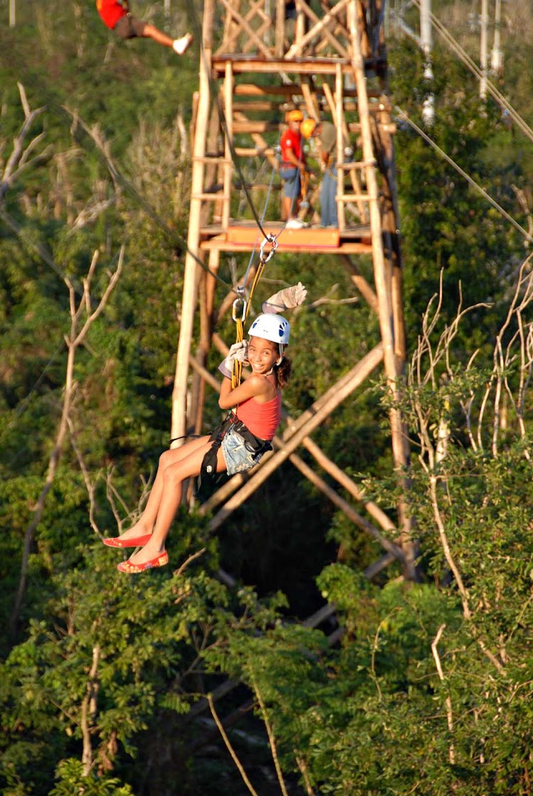 Zip lining on Cozumel is a thrill ride for all ages.