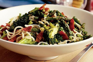 Spring vegetable noodles