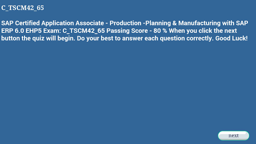 SAP C_TSCM42_65 Test Yourself