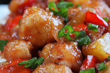 Baked Sweet and Sour Chicken, Pineapple and Peppers