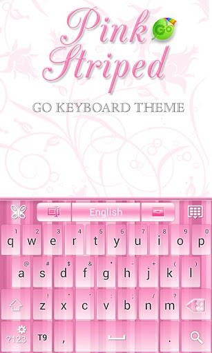 ★ Pink Striped Go Keyboard ★