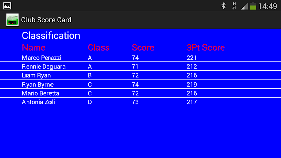 Free Clay Shooting Club Score Card APK for Android