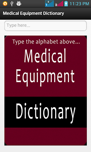 Medical Equipment Dictionary