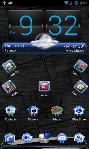 Blue Android Next Launcher 3D