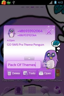 Free Theme Penguin for GO SMS Pro APK for PC