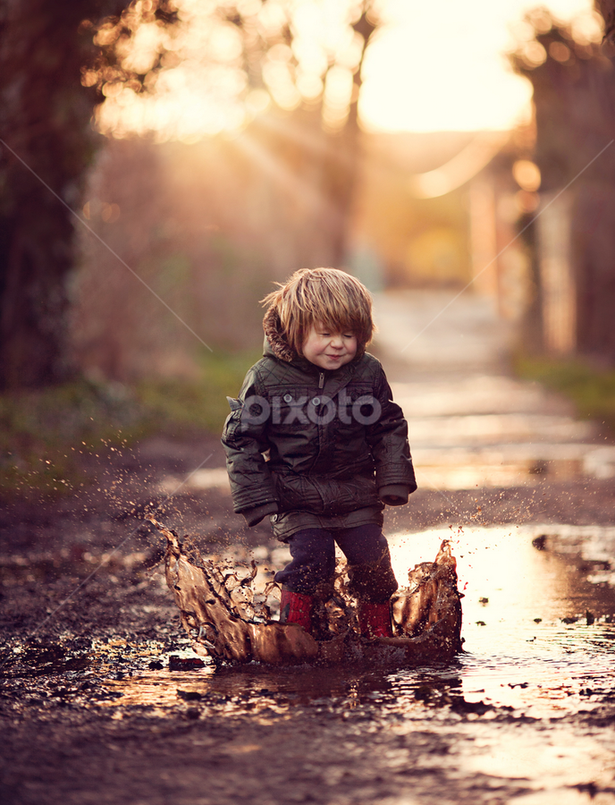 Puddle Jump by Claire Conybeare - Chinchilla Photography - Babies & Children Toddlers