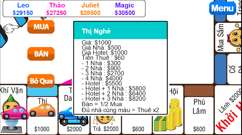 Cờ Tỷ Phú - Ty Phu Chess Screen 2