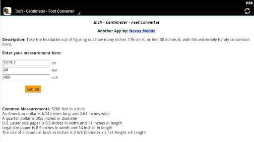 【免費生產應用App】Inch/cm/Foot Conversion-APP點子