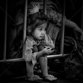 Waiting for the Parade by Jim Merchant - People Street & Candids