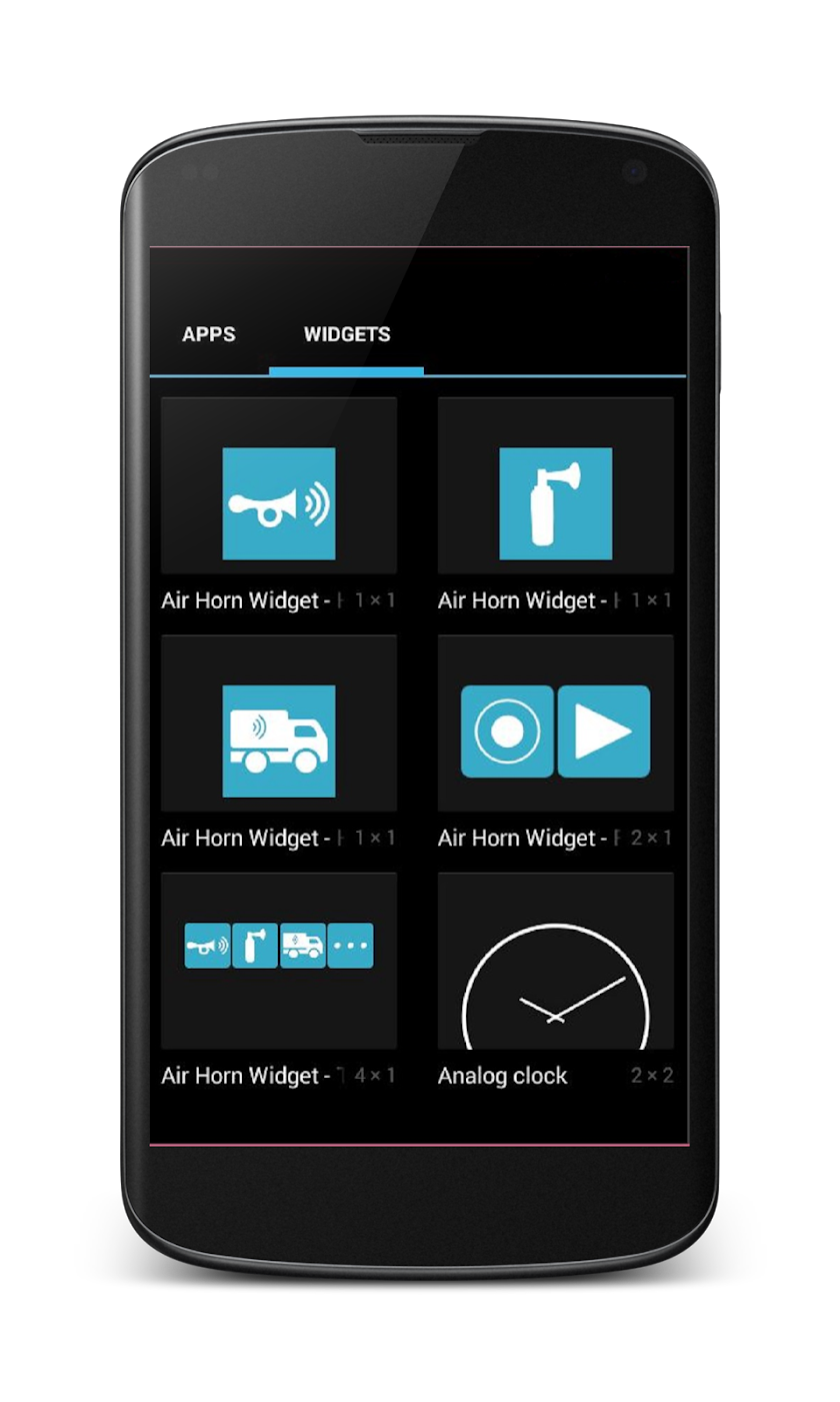 Air Horn Widget Screen 2
