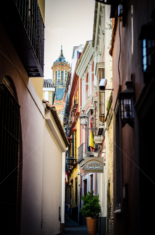 Street of Seville by Erian Andre - City,  Street & Park Street Scenes
