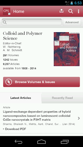 Colloid and Polymer Science