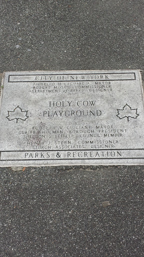 Holy cow Playground Plaque