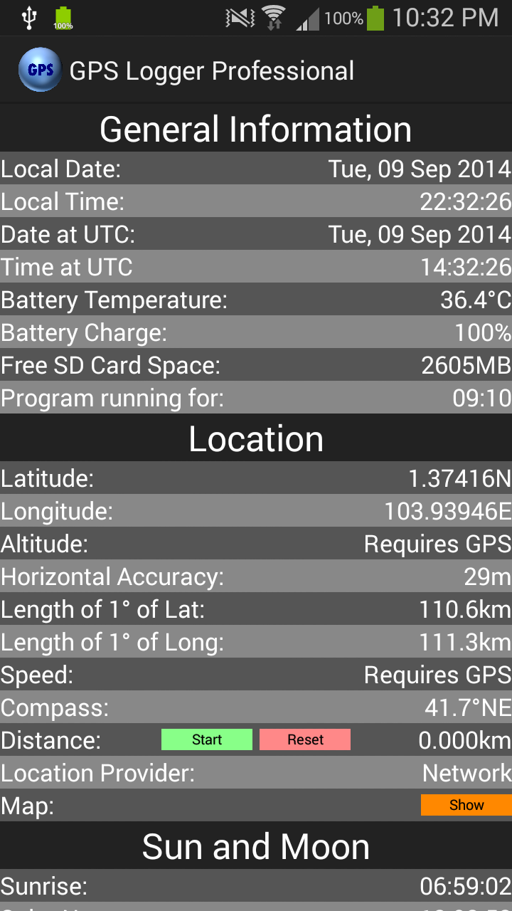 GPS Logger Professional Plus Screen 1