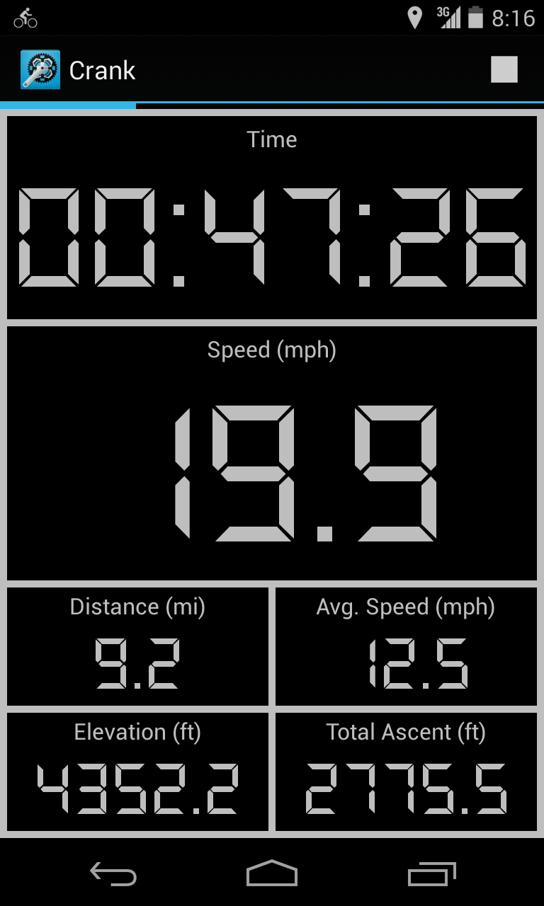 Crank Cycling Computer Pro BLE Screen 3
