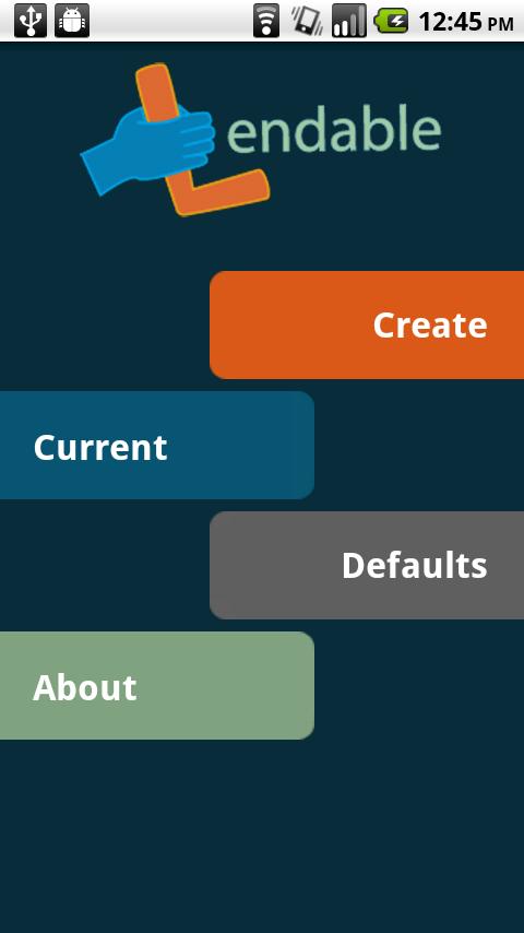 Android application Lendable screenshort
