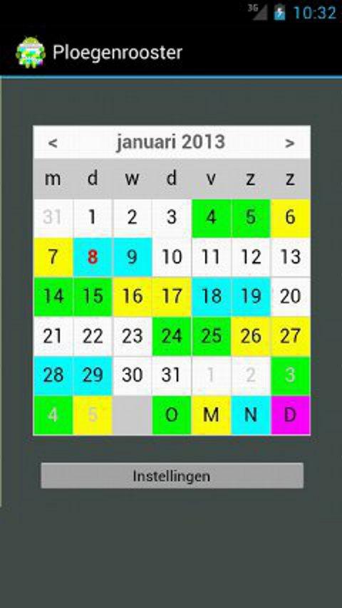 Android application Duty Roster Pro screenshort