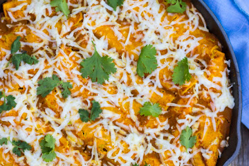 Veggie Enchiladas with Pumpkin Enchilada Sauce {gluten free + vegan}