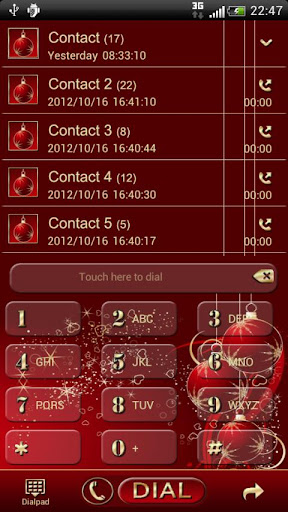 Christmas GO Contacts theme