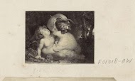 Fotoreproductie van (vermoedelijk) een schilderij met een moeder en een baby