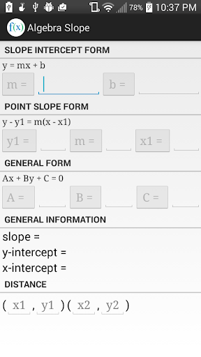 Algebra Slope