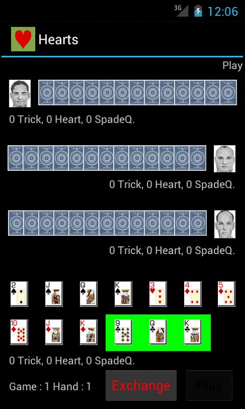 Android application Hearts screenshort