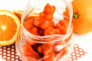 Healthy Homemade Orange Gummy Bears