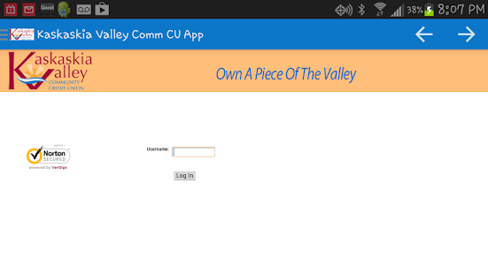 Kaskaskia Valley Comm CU App - náhled