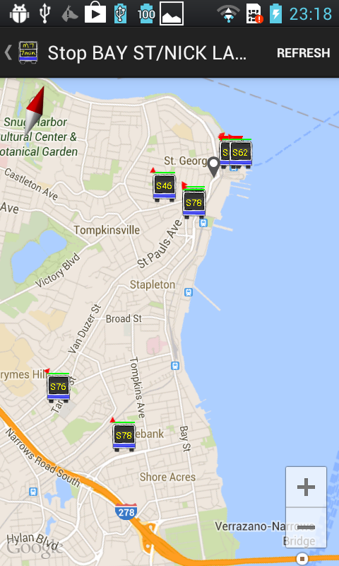 Android application NYC Bus Time For All MTA / NYC screenshort