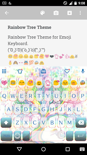 Rainbow Tree keyboard Whatsapp