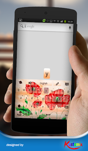 【免費個人化App】Poppy Flowers Keyboard-APP點子