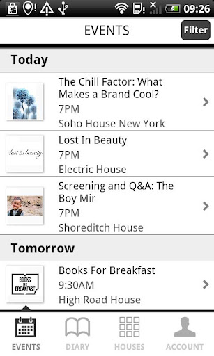 Soho House Android app Screenshot 3
