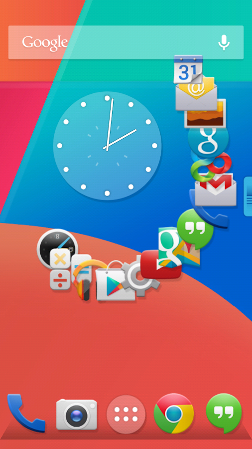 KitKat 4.4 Launcher Theme - screenshot